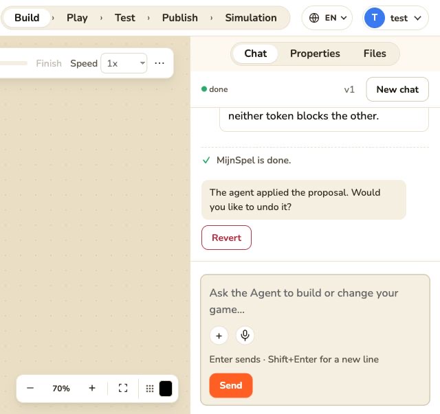 English Studio Agent completion with Revert and message controls